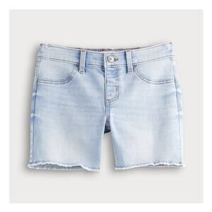 SO Light Wash Mid Rise Super Stretch Pull On Jean Girls’ Denim Shorts Size 16